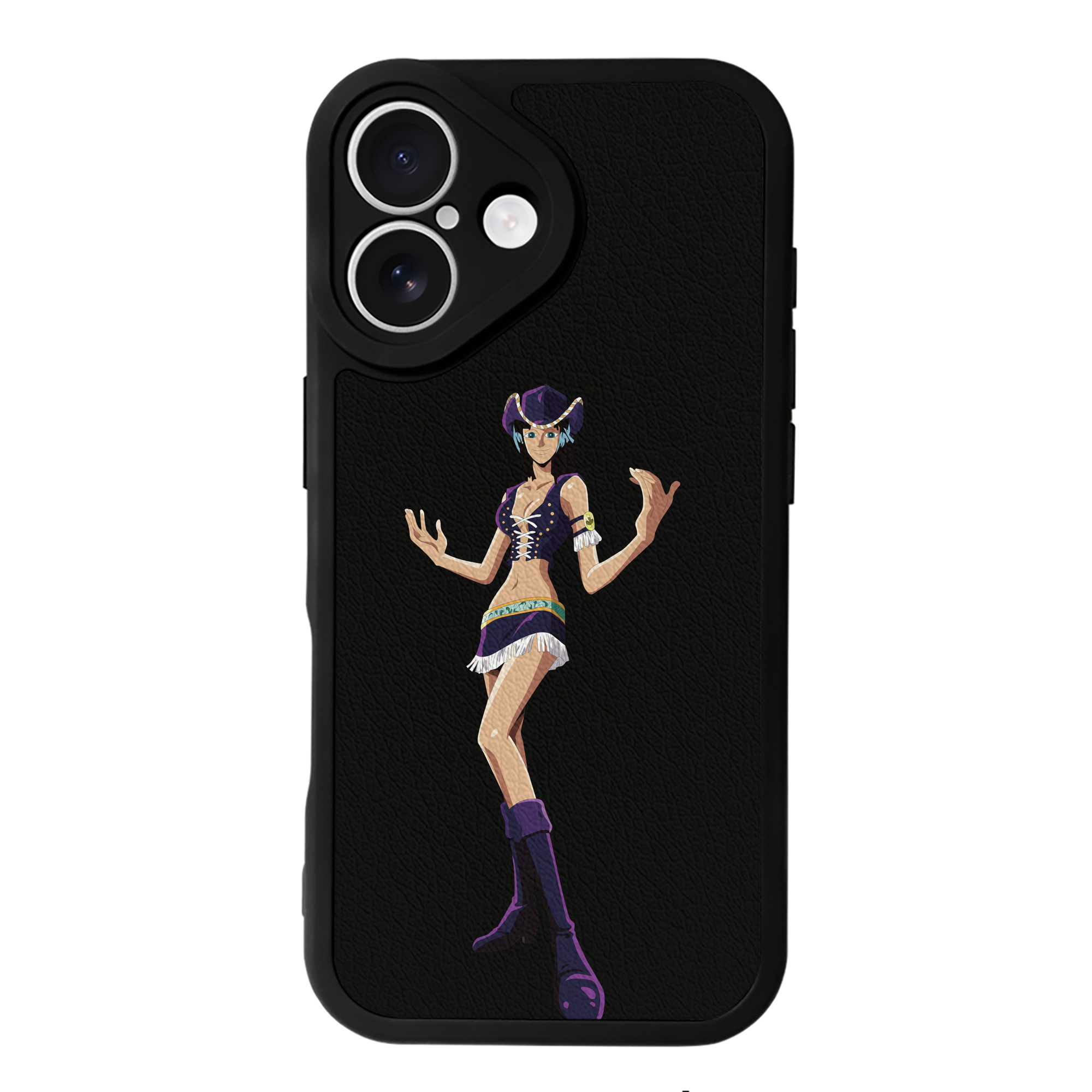 （画像用） ワンピース ニコ・ロビン ONE PIECE Nico Robin 【iPhone 16シリーズ対応】シリコンスマホケース（レザー調） 材質：シリコン